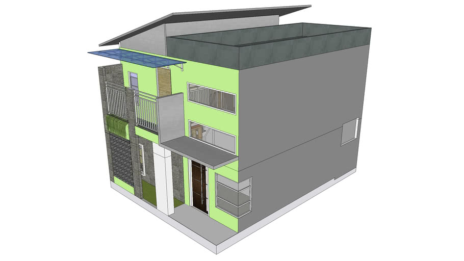 Contoh Desain Rumah Minimalis 2 Lantai Ukuran 8x6