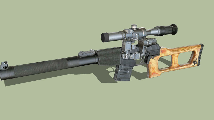 Vss Vintorez with PSO 11 scope 3D Warehouse