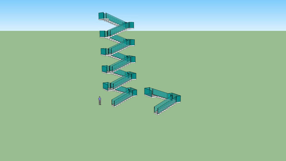 emergency staircase 3D Warehouse