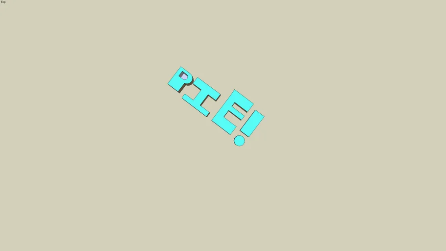 Pie Sign | 3D Warehouse