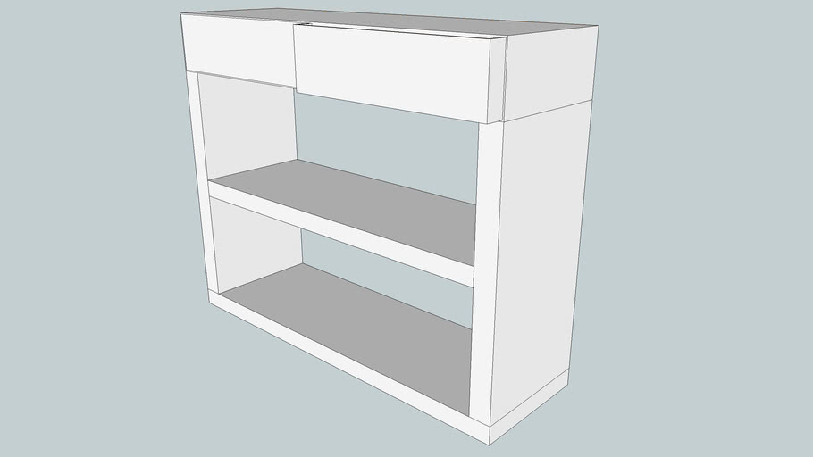 west elm bookshelf console 3D Warehouse