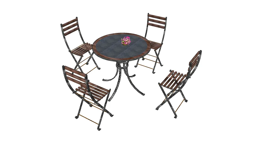 Bistro Set 4 3D Warehouse