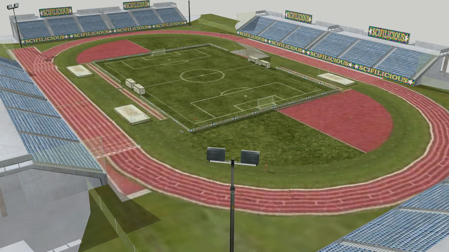 SOCCER FIELD + TRACK 3D Warehouse