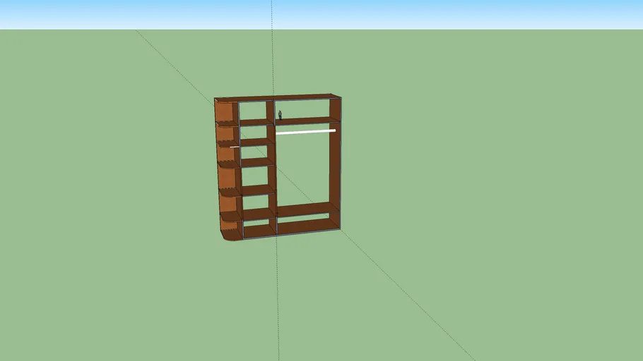 Шкаф купе в sketchup