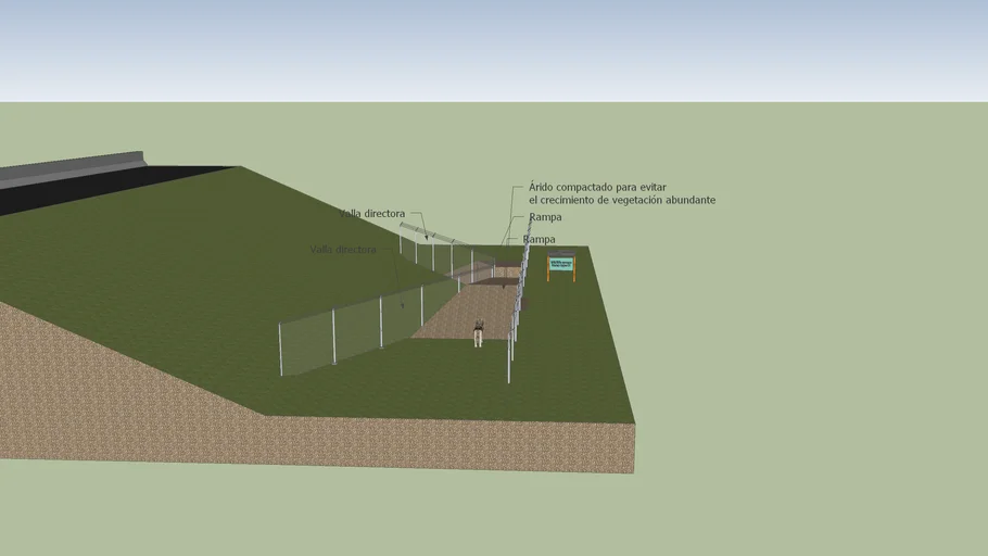 Double bidirectional escape ramp (model nº01) | 3D Warehouse