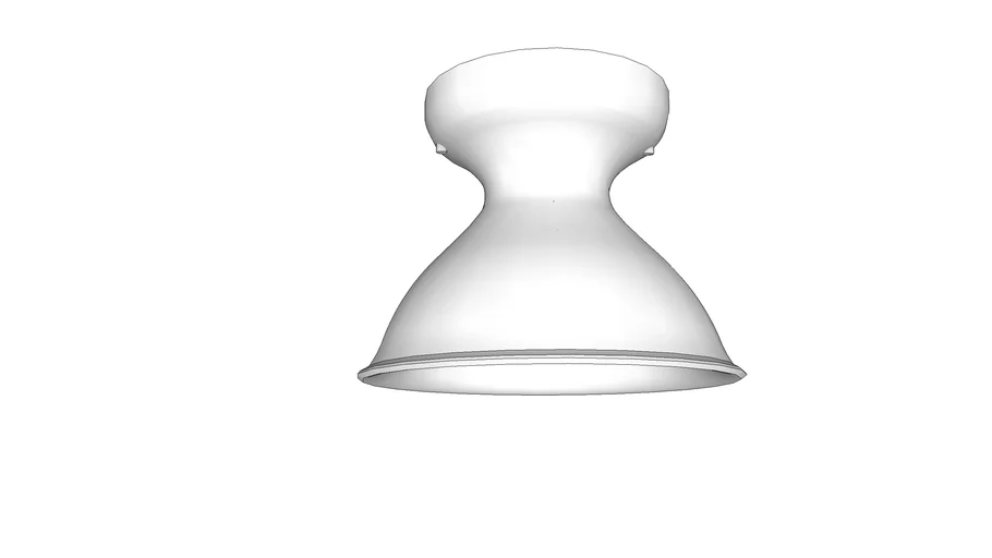 Schoolhouse Alabax Large Surface Mount, White 3D Warehouse