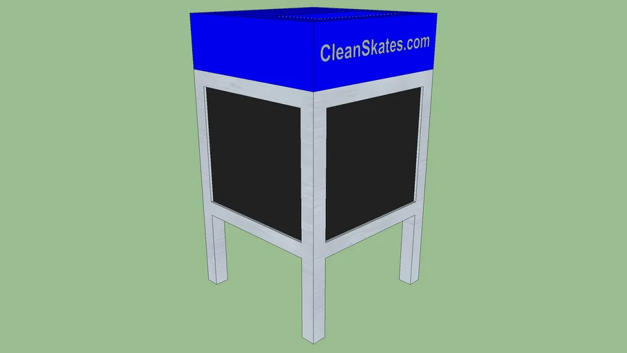 CleanSkates roller skate cleaning machine 3D Warehouse