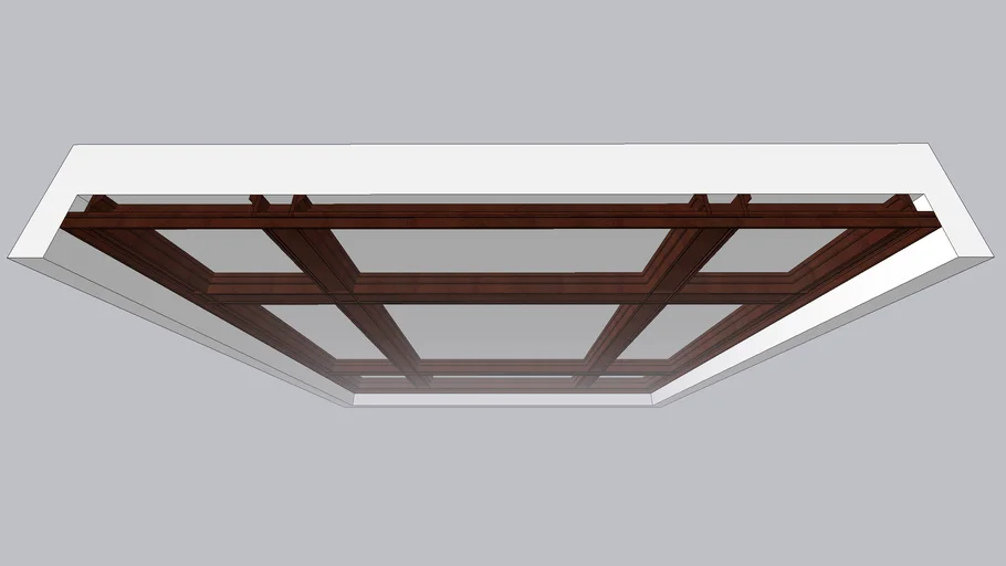 Craftsman Box Beam / Coffered Ceiling | 3D Warehouse