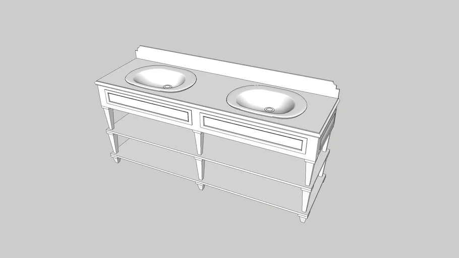 Nottingham double vanity 3D Warehouse