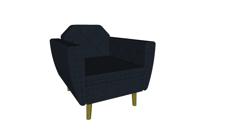 Novogratz Tallulah Accent Chair In Navy | 3D Warehouse