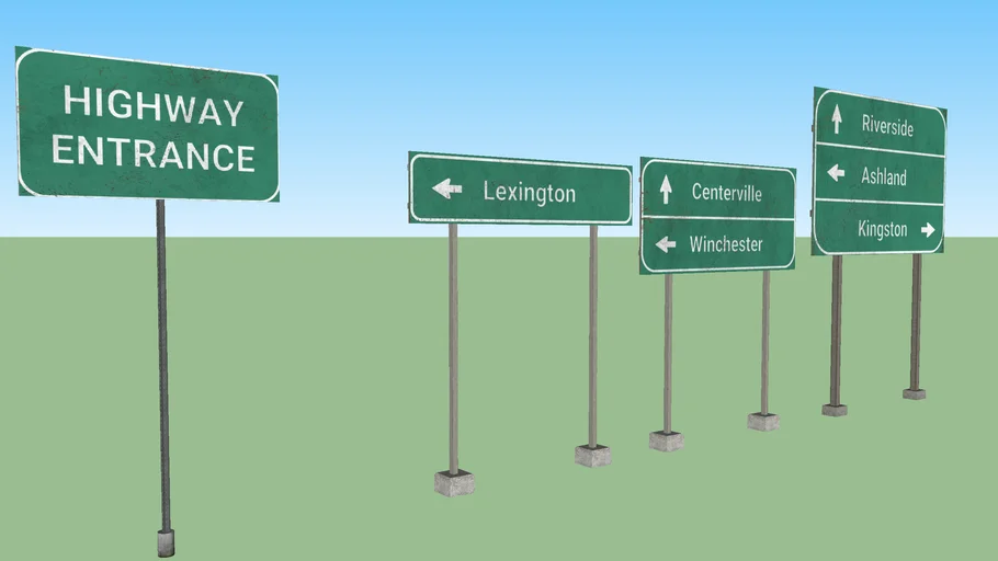 Interchange signs 3D Warehouse