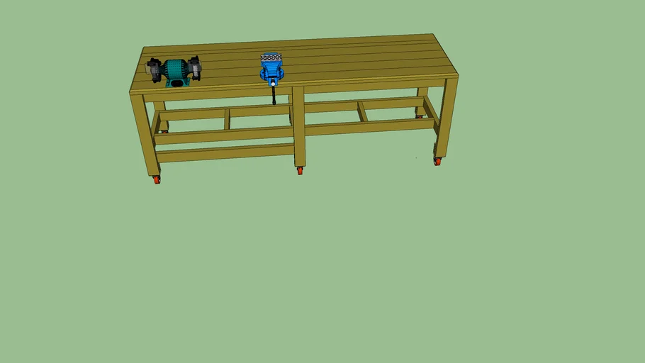 Workbench with grinder and vise | 3D Warehouse