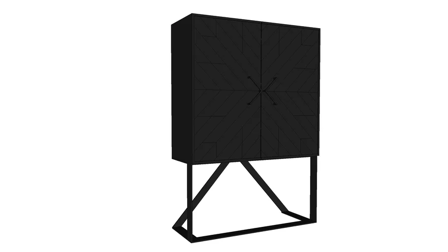 Modern Cabinet all black  - Mahana