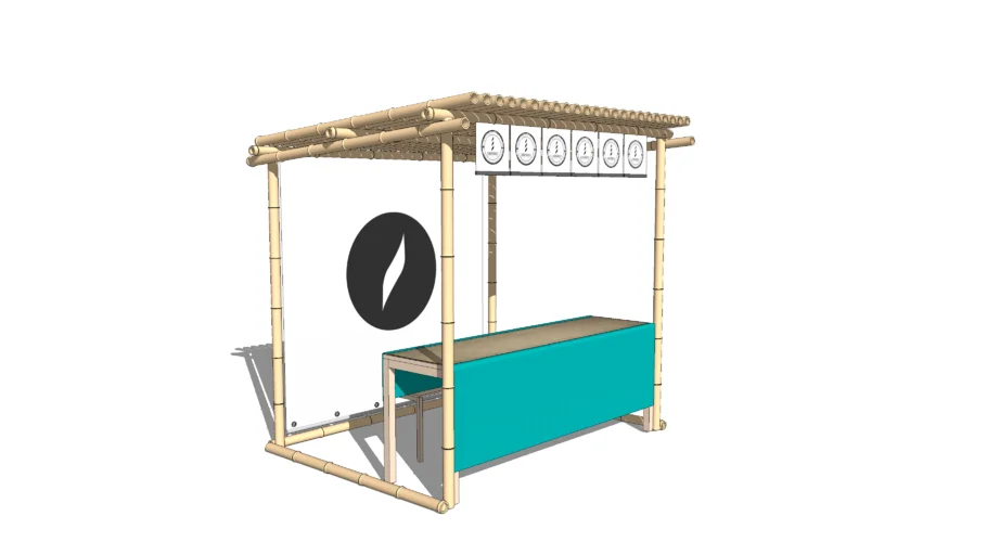 STALL BAMBOO BOX KIOSK