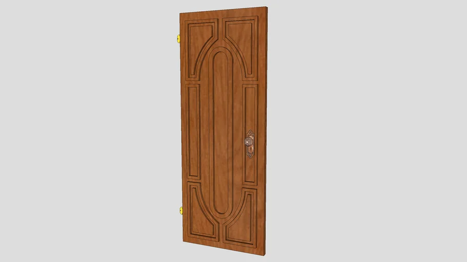 Door Two - 2' 6' x 6' 6' x 1 1/2' - with Hinges and Knobs | 3D Warehouse