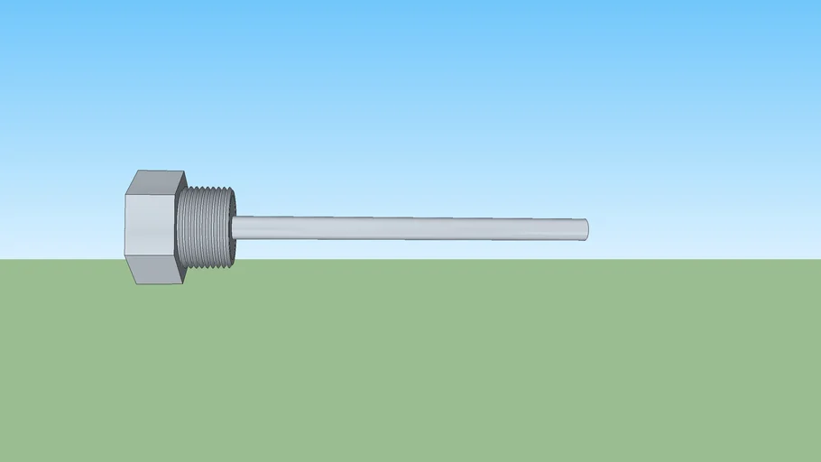 Stainless Steel Thermowell 4' 3D Warehouse