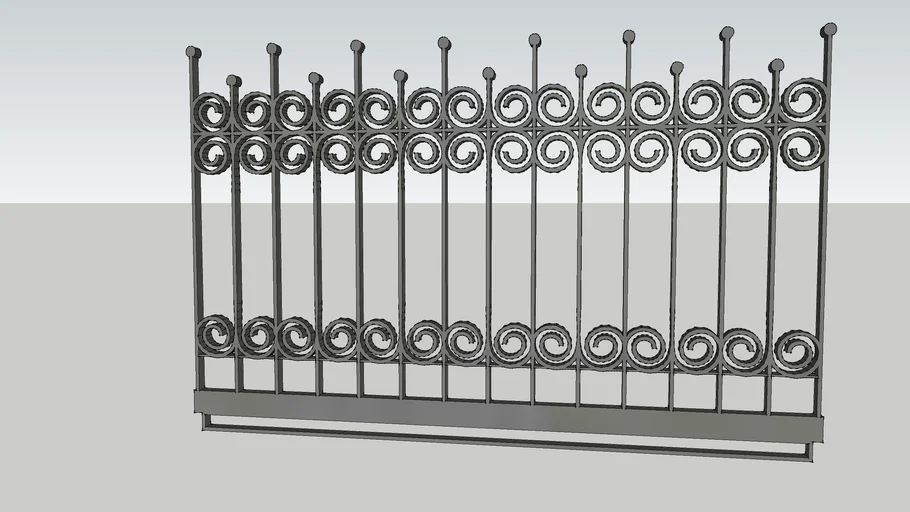 5.Curved Balcony railing | 3D Warehouse