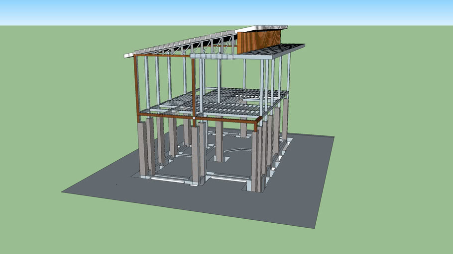 Two storey building technology2 project (foundation plan and framing) 3D Warehouse