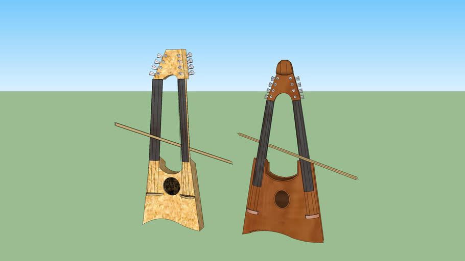 EXPERIMENTAL MUSICAL INSTRUMENT DESIGN DOUBLE NECK VIOLIN VIOLA