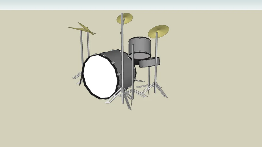 Drum set very detailed - - 3D Warehouse