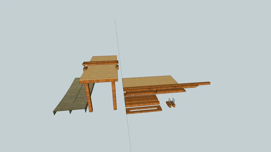 Parts of an Kiteboard Milltable and Rockertable 3D Warehouse
