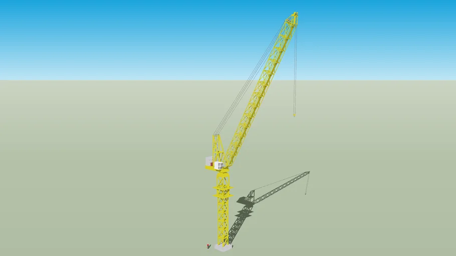 Luffing jib tower crane 3D Warehouse