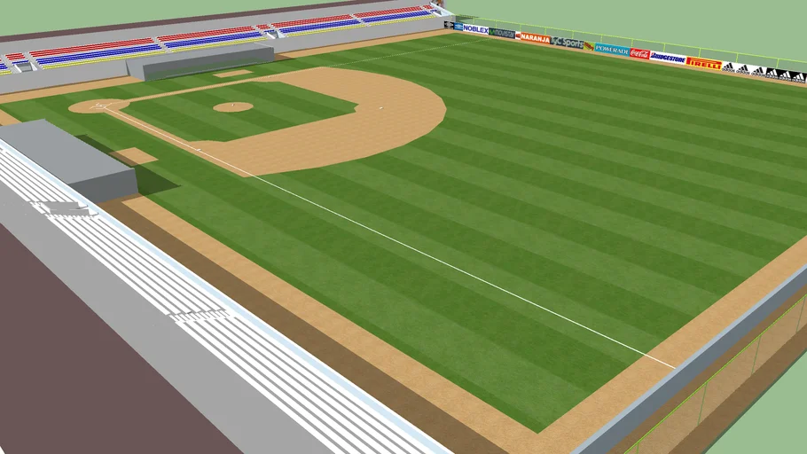 Baseball Stadium Square/Estadio de Beisbol Cuadrado 3D Warehouse
