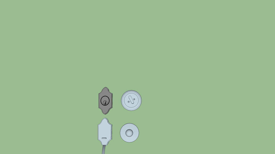 front door lock and knob set 3D Warehouse