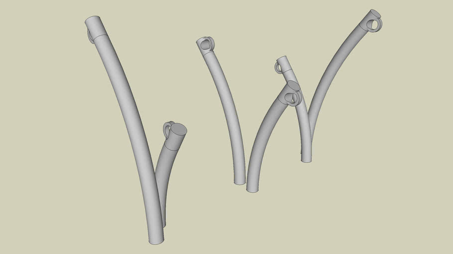 Forms+Surfaces Bike Garden Bike Rack, Configuration A, castinplace