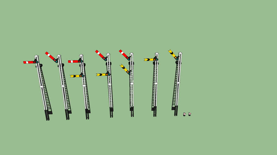 SR RailBuilt Semaphore Signals 3D Warehouse