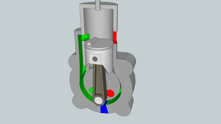 2-stroke engine animation | 3D Warehouse
