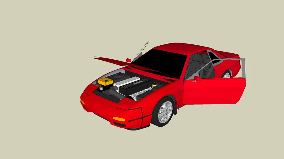 JDM drift car 180SX 3D model