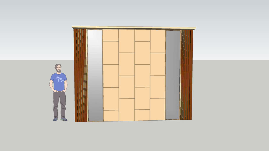 wall panel wood 3D Warehouse