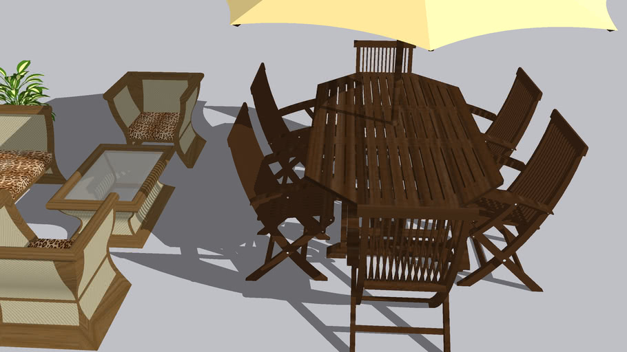 outdoor table and chair 3D Warehouse