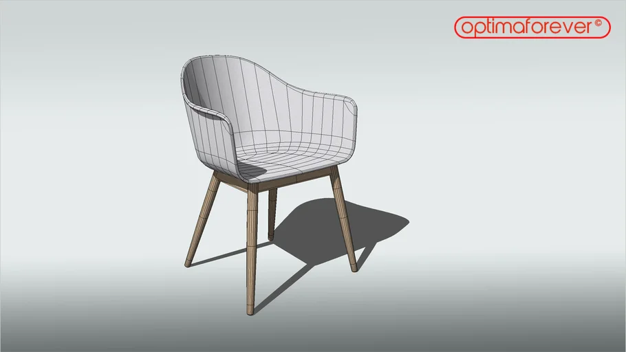 Menu Harbour Chair woodenbase - QUAD modeling