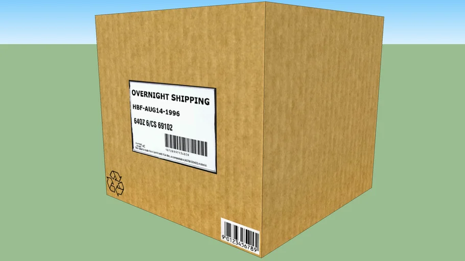 textured cardboard box | 3D Warehouse