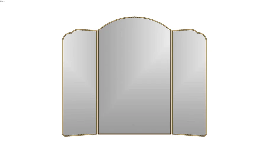 zara home golden triple mirror - 3D Warehouse