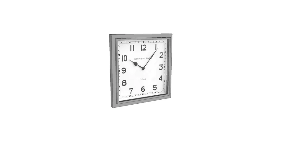 Square Wall Clock 3D Warehouse