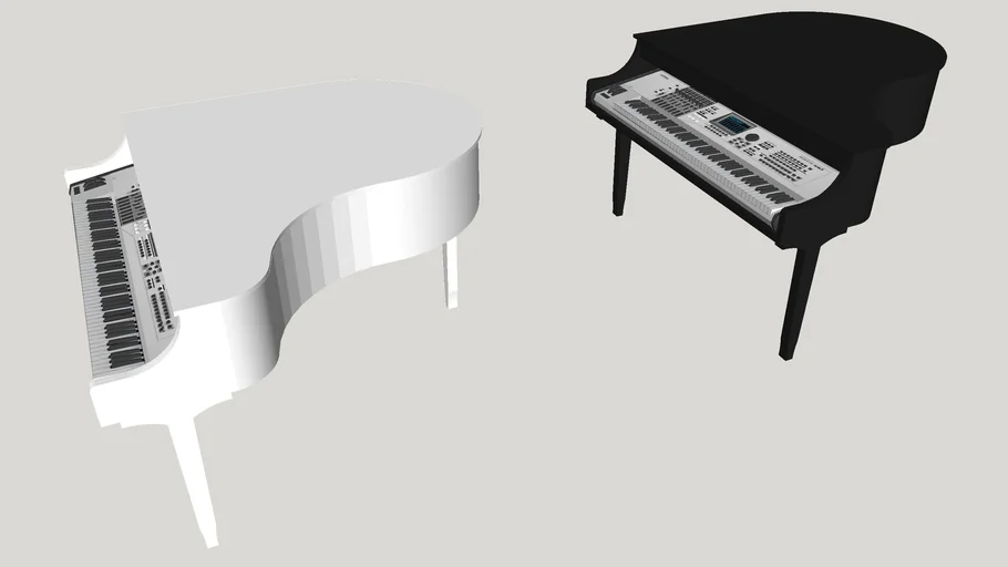 Baby Grand Piano Shell | 3D Warehouse