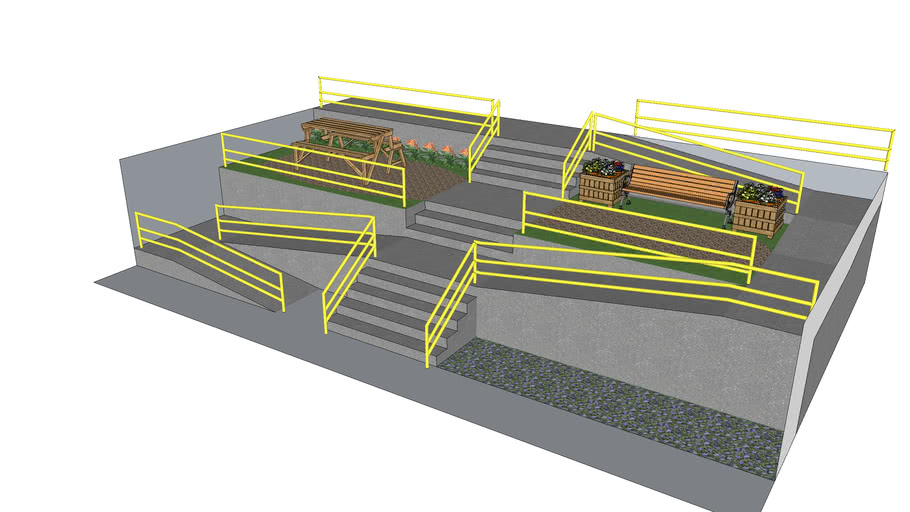 Stairs and ramp 3D Warehouse