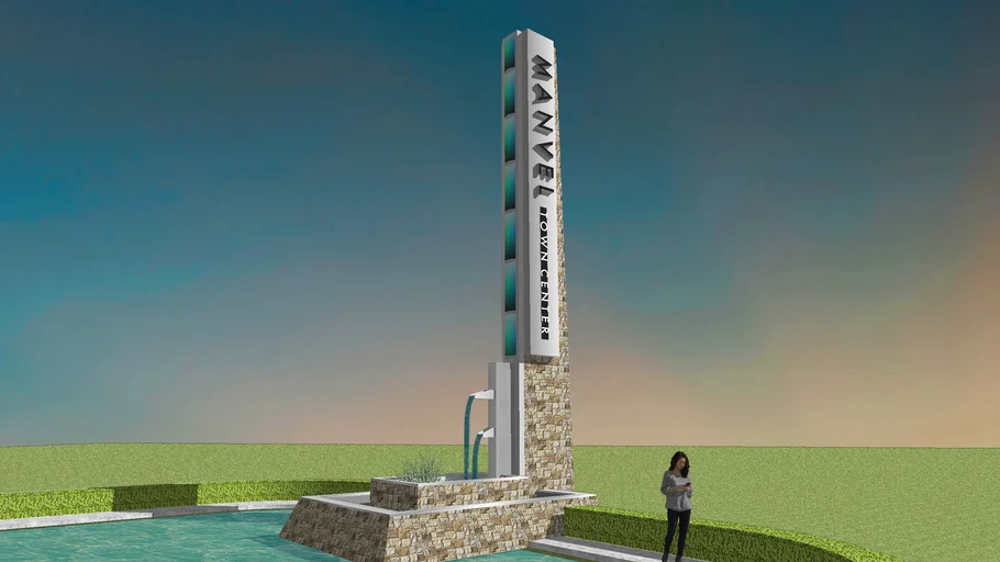Manvel /Water Feature 2 / sign | 3D Warehouse
