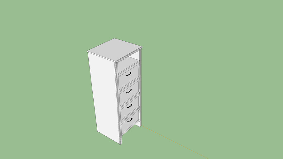 BRUSALI IKEA 4drawer chest White 3D Warehouse