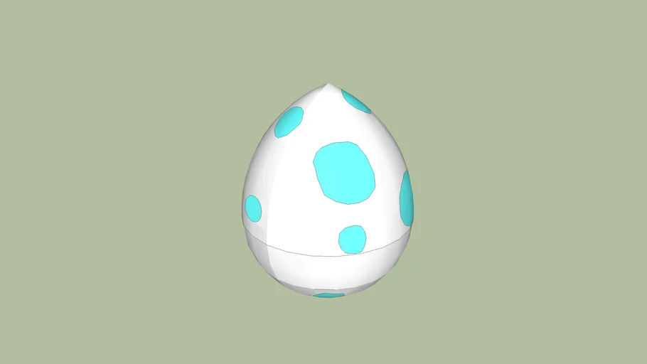 Blue Yoshi Egg - - 3D Warehouse