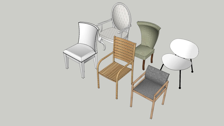 Conjunto de sillas. | 3D Warehouse