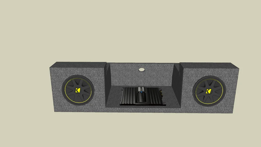 dual subwoofer box RX8 (perfect fit for Mazda RX8 trunk) 3D Warehouse
