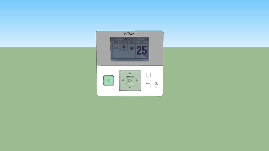 air conditioner control controle de ar condicionado de parede 3D