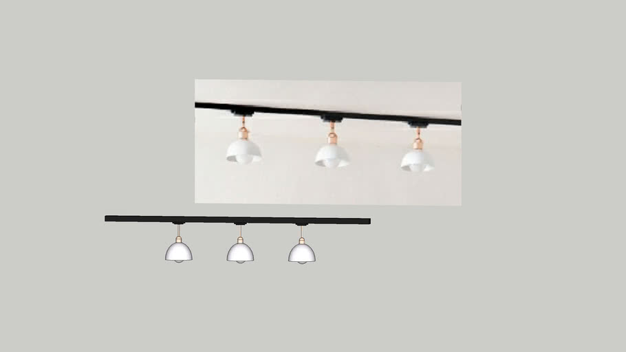 Modern minimalist track light chandelier 3D Warehouse