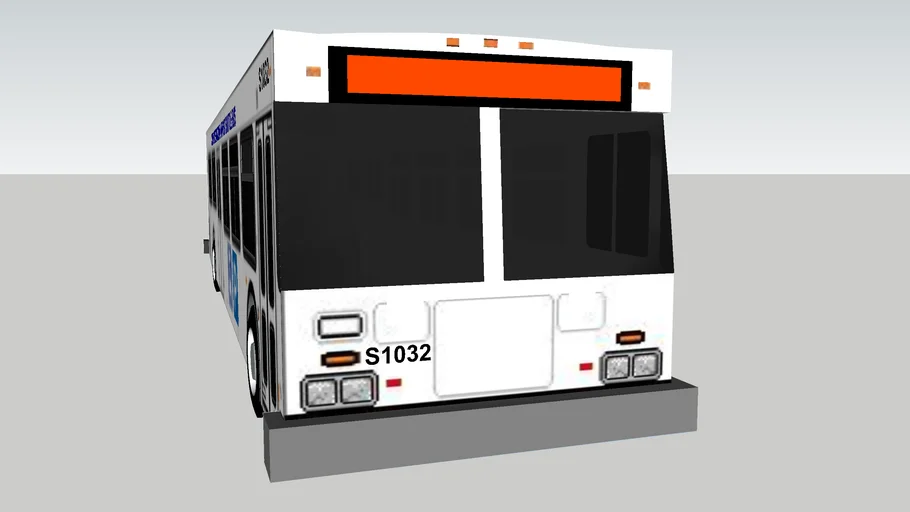2003 NEW FLYER D40LF O'HARE RENTAL CAR SHUTTLE 3D Warehouse