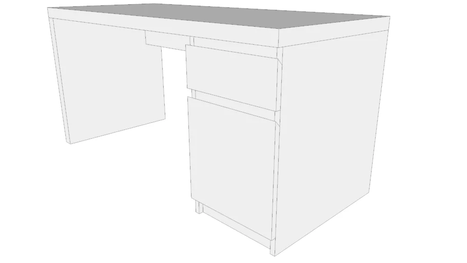 MALM desk-drawer white