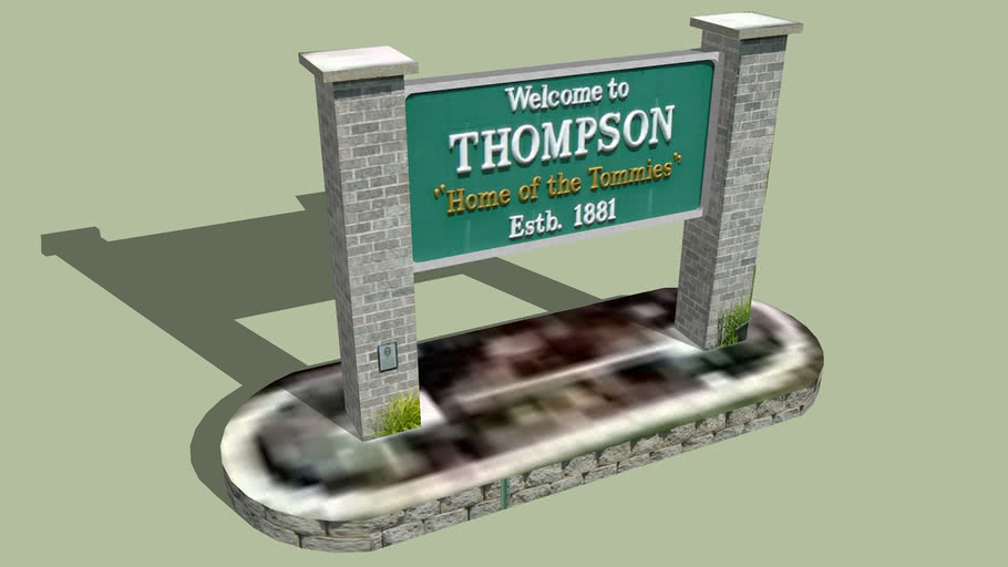 Welcome Sign Thompson, North Dakota